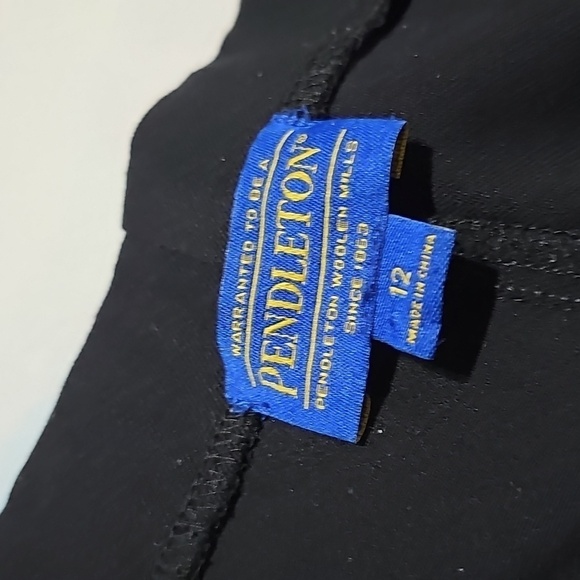 Pendleton Vintage‎ Straight-Leg Black Pants Size 12 - Picture 3 of 6